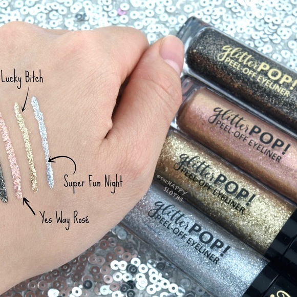 (4) Too Faced glitter pop peel off eyeliner - Picture 8 of 14